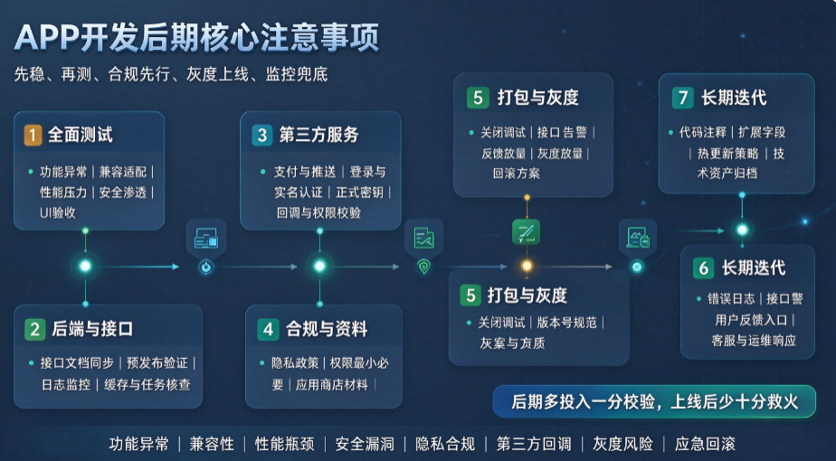 APP 开发后期核心注意事项